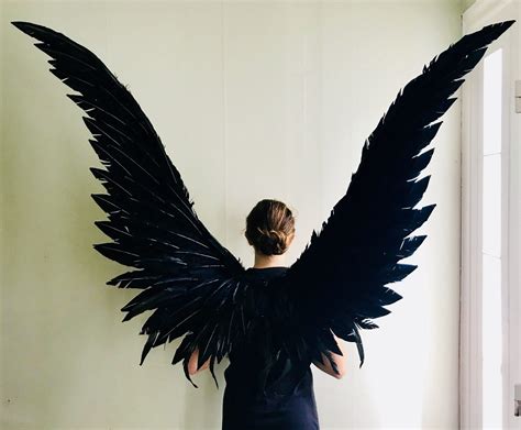 black cosplay wings